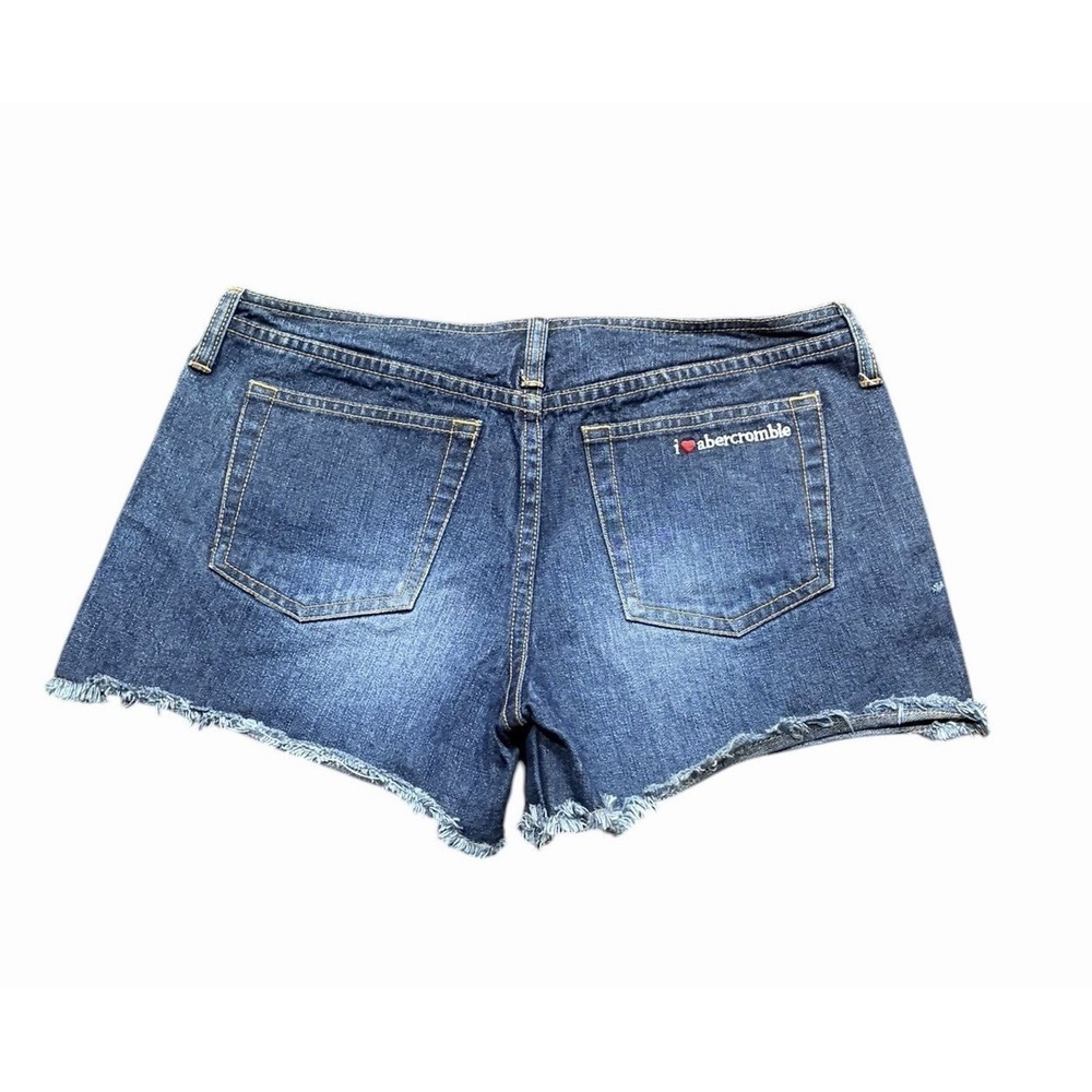 Abercrombie‎ Low Rise Vtg Y2K Frayed Hem Jean Shorts Womens Size 12